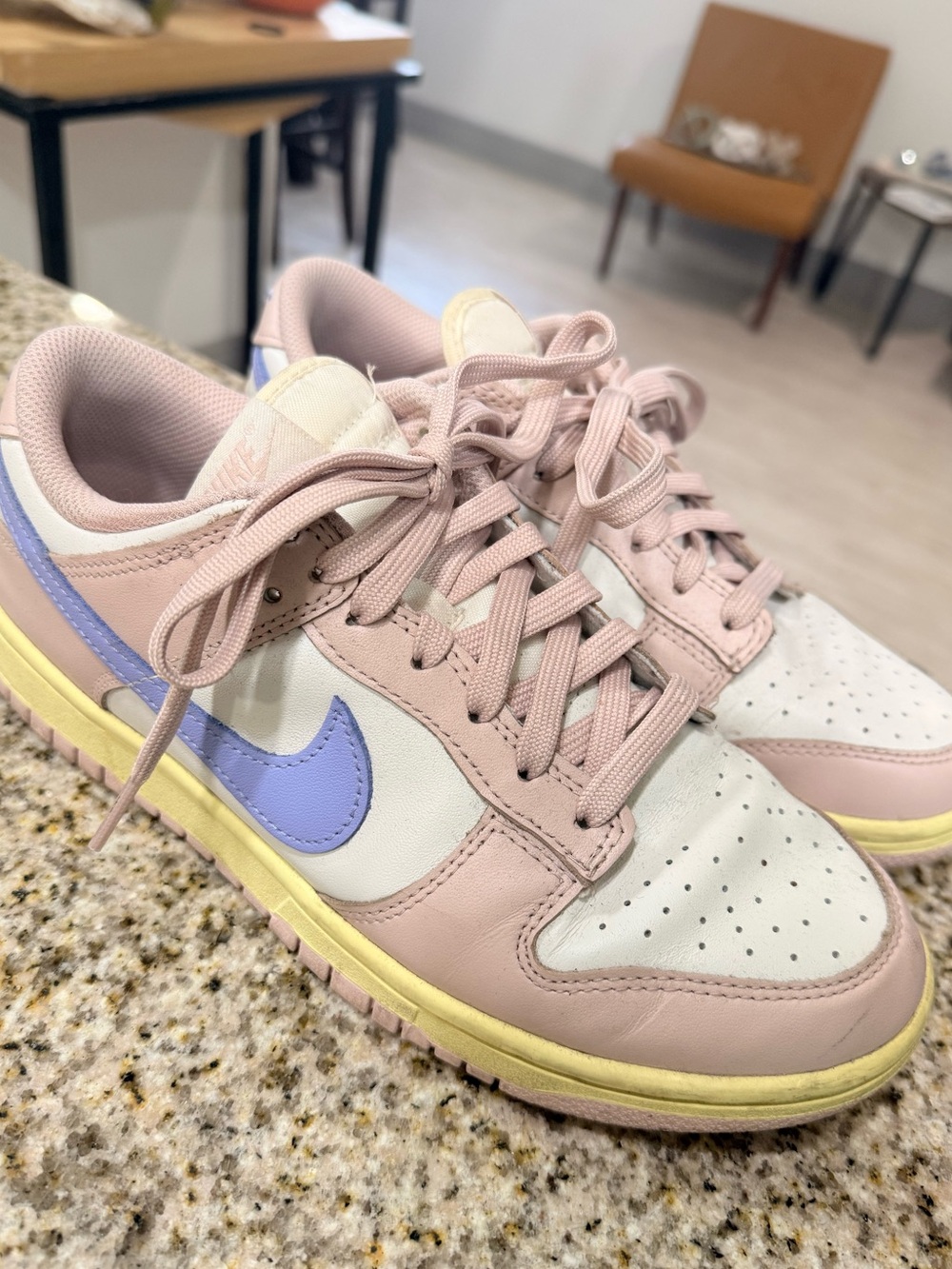 Nike Women's Low-Top Sneakers in Pink, Lavender & Cream